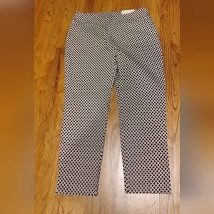 NWT Chico's So Slimming Brigitte Slim Leg Ankle Pants black & white 2.5P Sz 14p